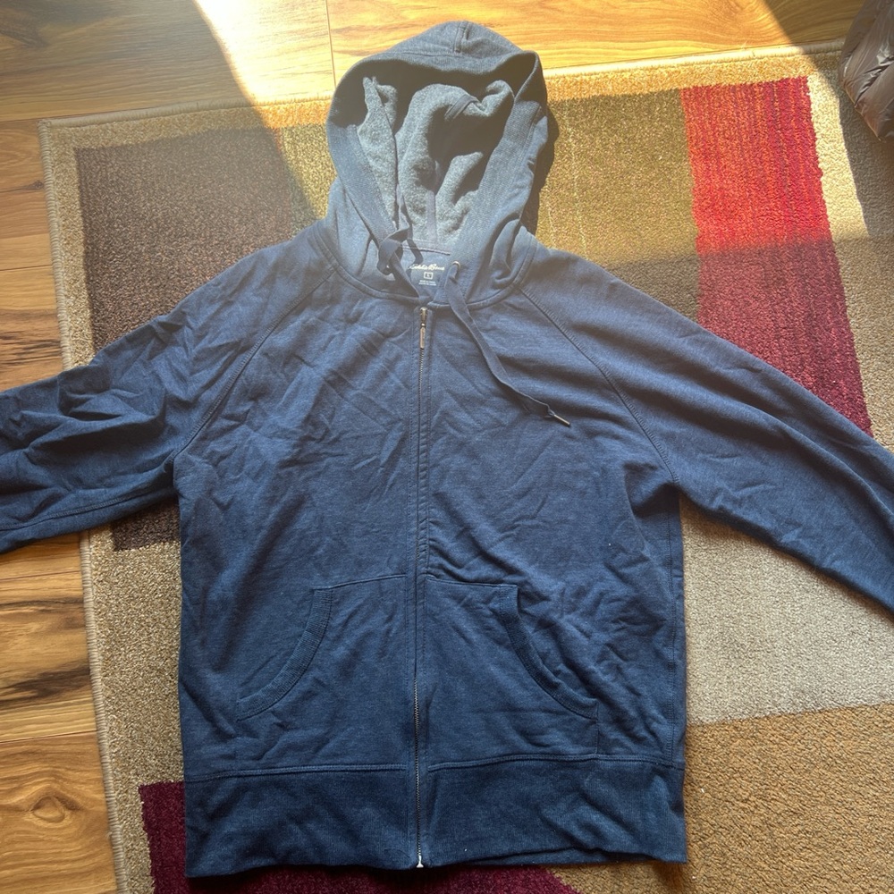 Eddie Bauer Men's Navy Zip-Up Sweater